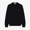 New Arrival LACOSTE CREW NECK COTTON SWEATER - Men /BLACK