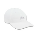 New Arrival LACOSTE CROCODILE BADGE COTTON TWILL CAP-WHITE-001