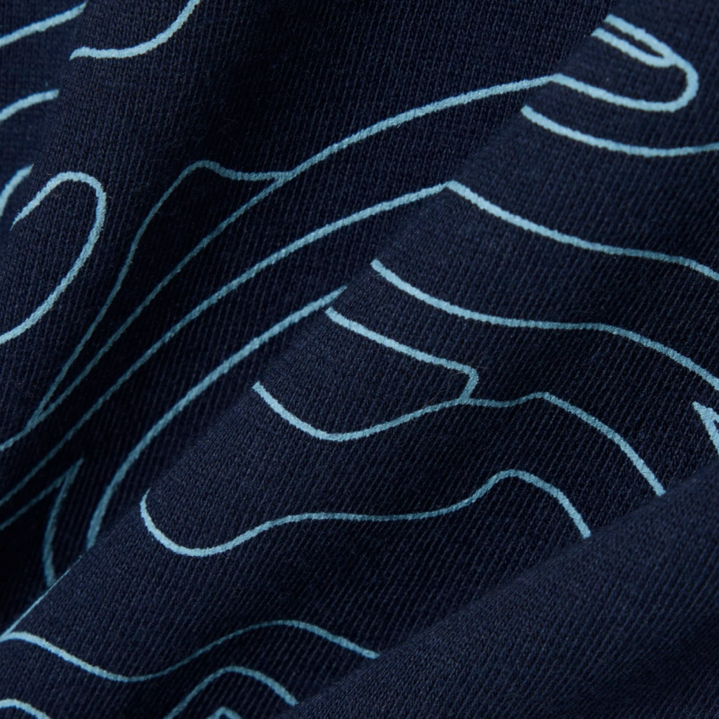 New Arrival LACOSTE BIG CROCODILE PRINTED CREW NECK T-SHIRT Men -NAVY BLUE