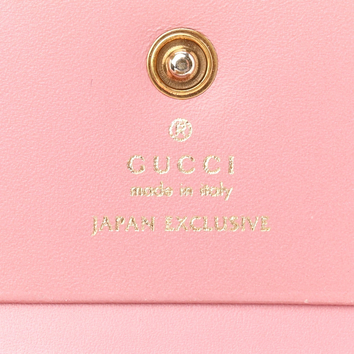 Guccissima Cherries Card Case Wallet Pink