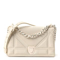 Ultra Matte Calfskin Small Diorama Flap Bag White