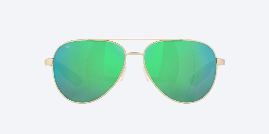 HOT Products Costa Peli Brushed Gold Sunglasses â€?Green Mirror 580G Lenses for Luxurious Style and Superior UV Protection