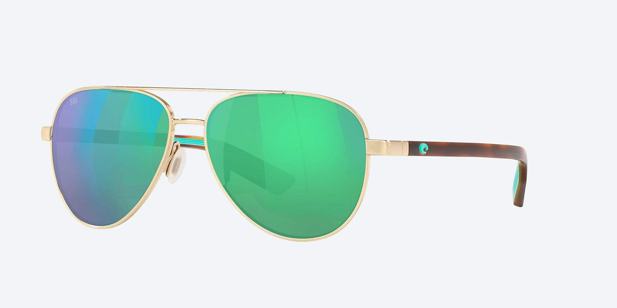 HOT Products Costa Peli Brushed Gold Sunglasses â€?Green Mirror 580G Lenses for Luxurious Style and Superior UV Protection