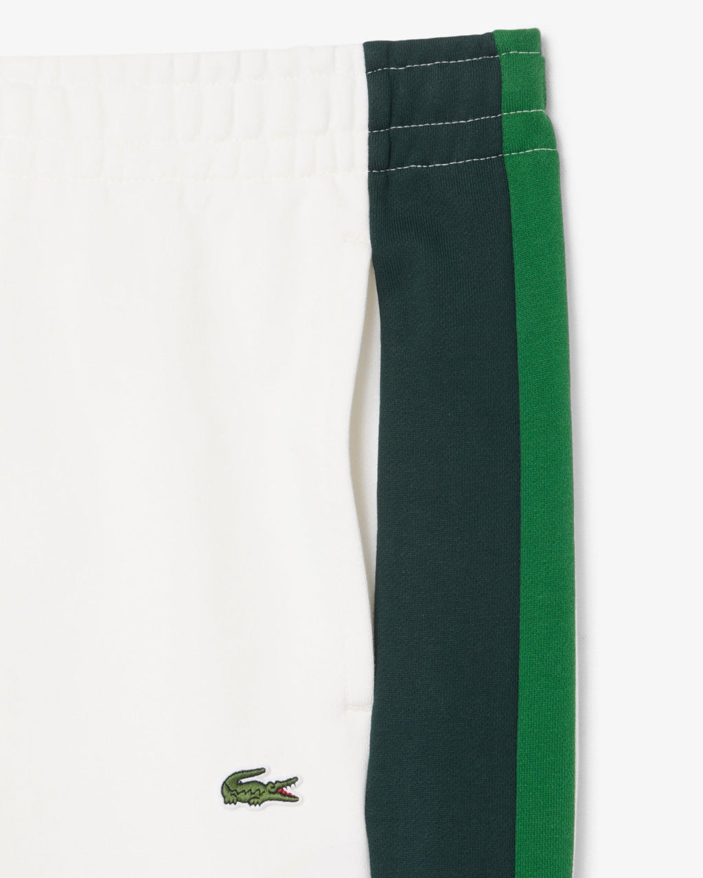 New Arrival LACOSTE CLASSIC FIT SWEATSUIT HOODED FLEECE  -Men-WHITE /GREEN