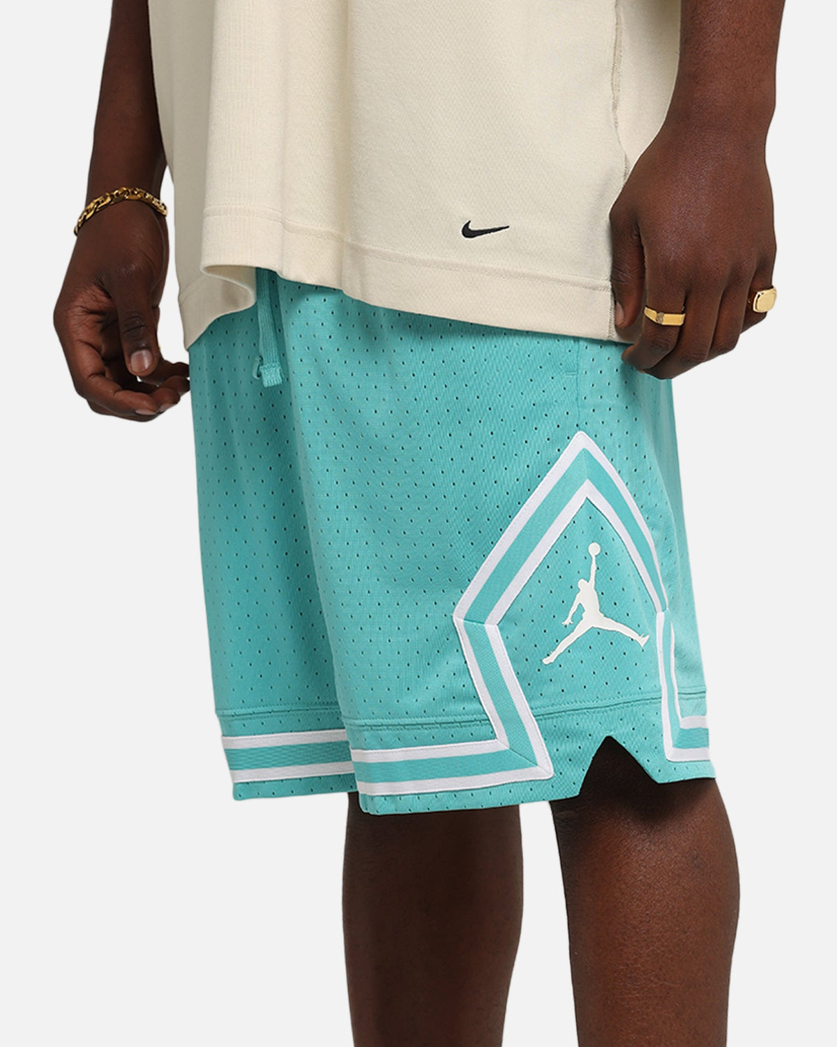 HOT Products Jordan Dri-FIT Sport Diamond Shorts Teal/White