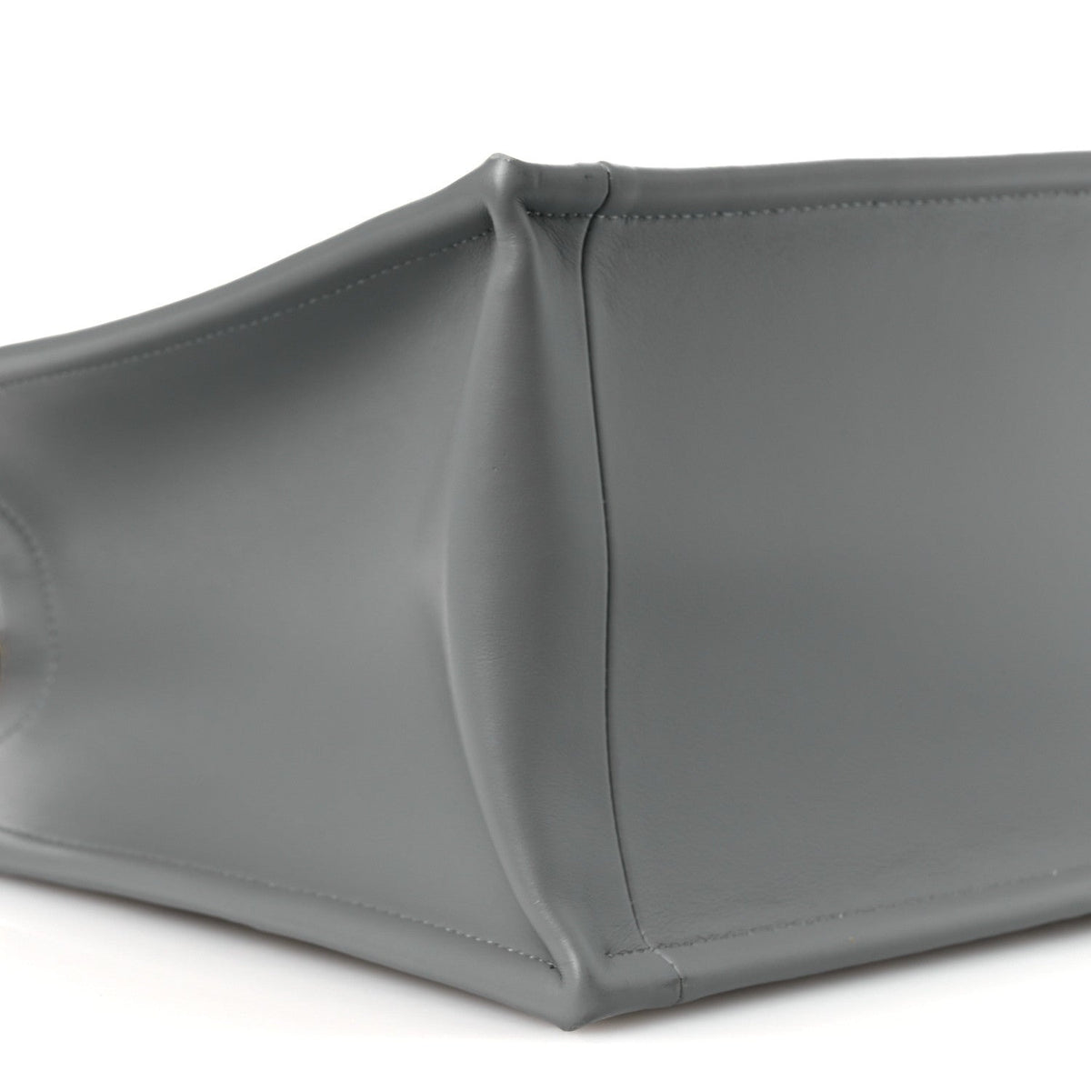 Oblique Chambray Calfskin Medium Book Tote With Strap Grey Latte