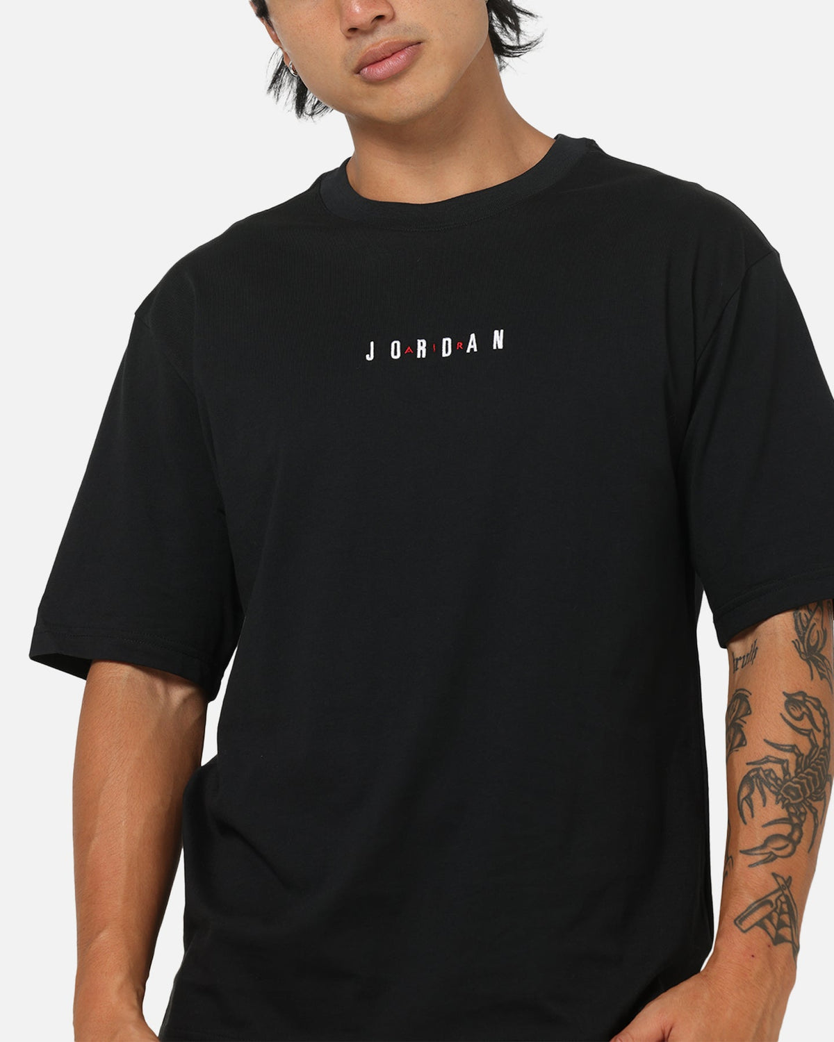 HOT Products Jordan Air Embroidered T-Shirt Black/Sail