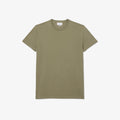 New Arrival LACOSTE Regular fit CREW NECK T-SHIRT Men -KHAKI GREEN-BMY