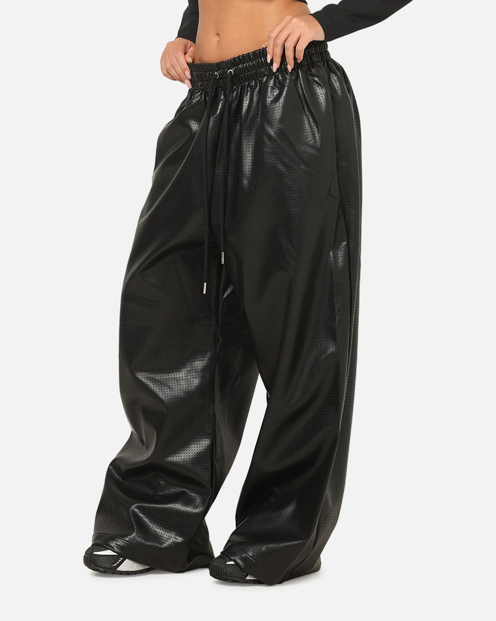 HOT Products Jordan Women's Jumpman Flight Faux-Leather Pants Black