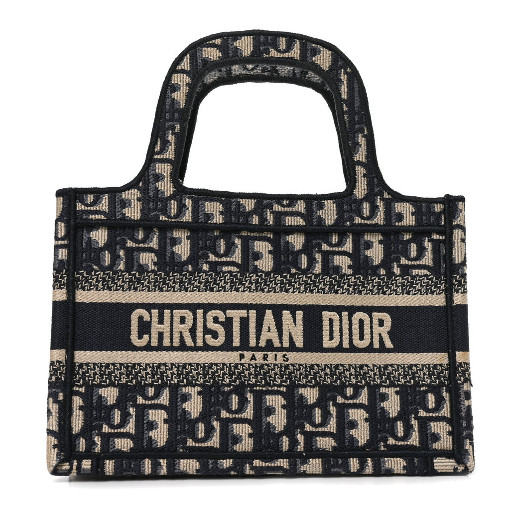 Oblique Mini Book Tote Blue Multicolor