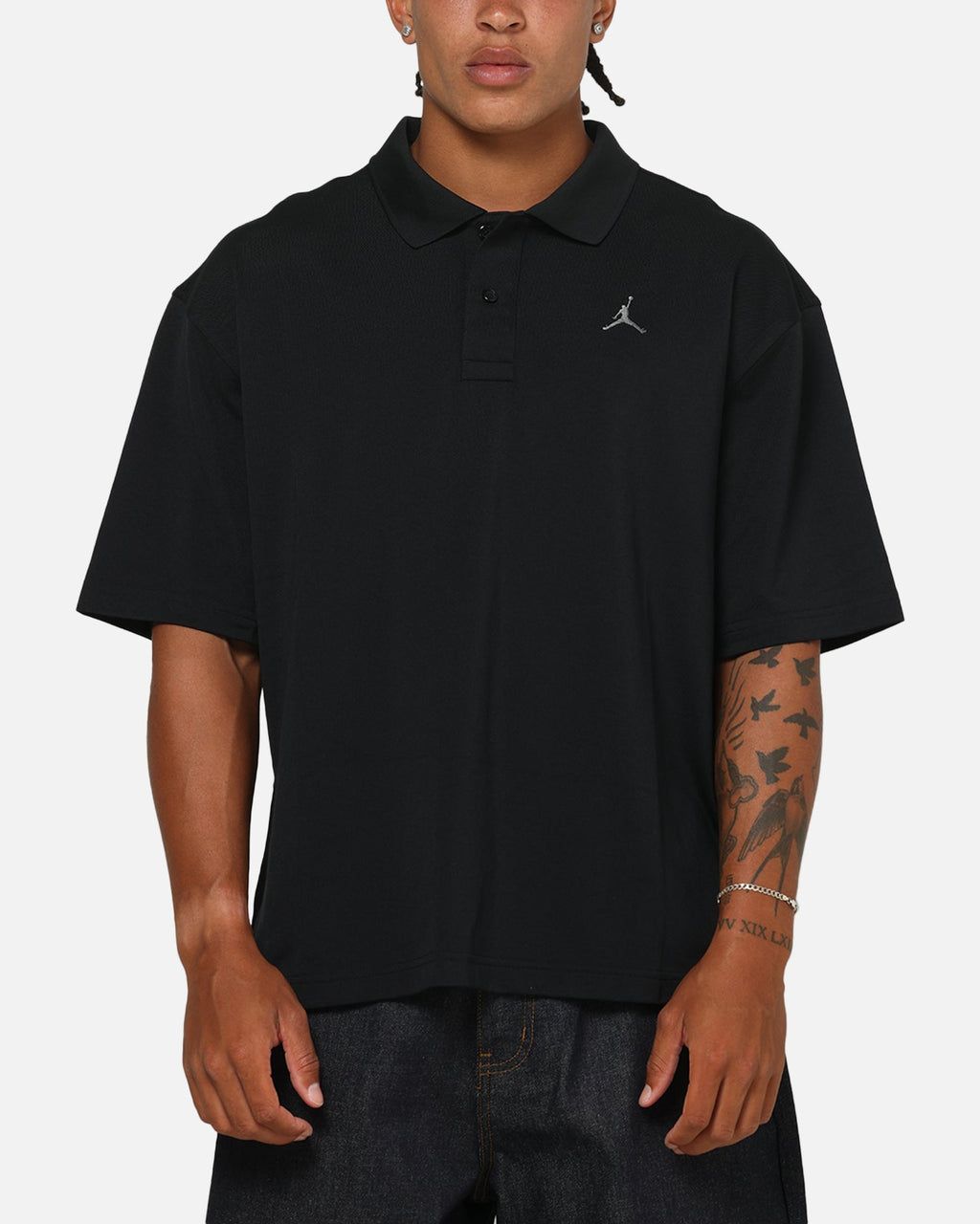 HOT Products Jordan Jumpman Brooklyn Polo Top Black/Iron Grey