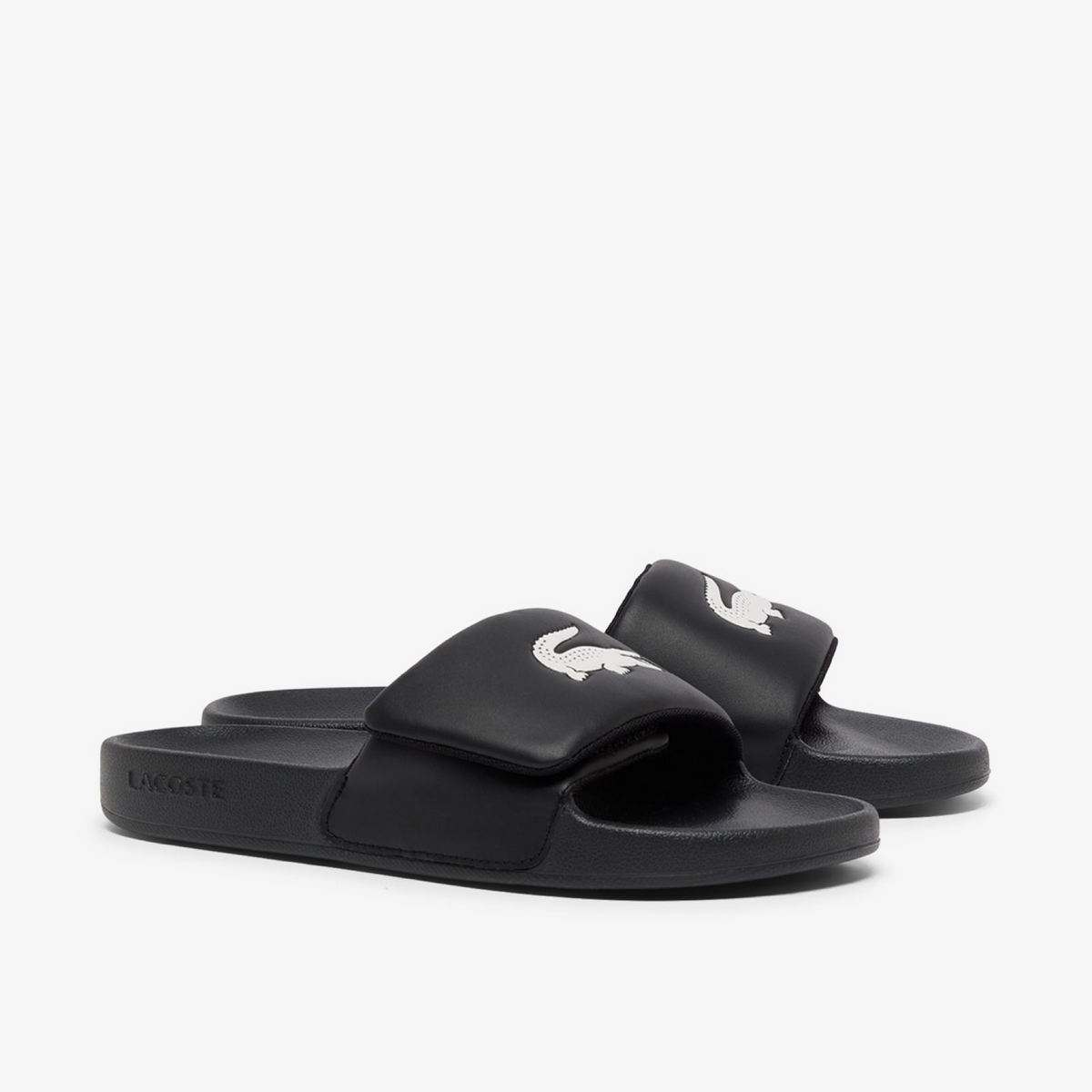 New Arrival LACOSTE SERVE  SLIDES 0 S 1261 CMA MENS -BLACK/WHITE