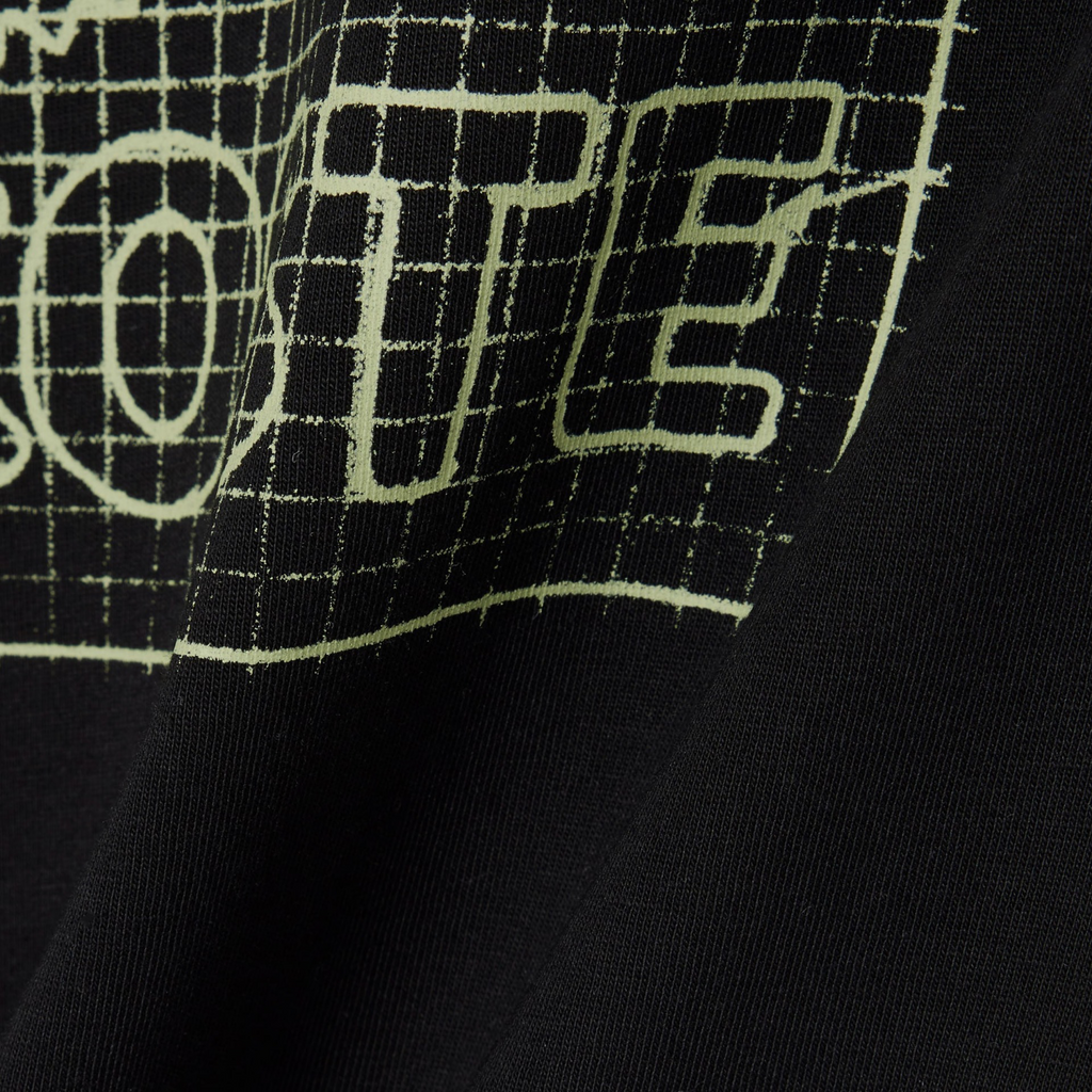 New Arrival LACOSTE PRINTED COTTON CREW NECK T-SHIRT Men -BLACK
