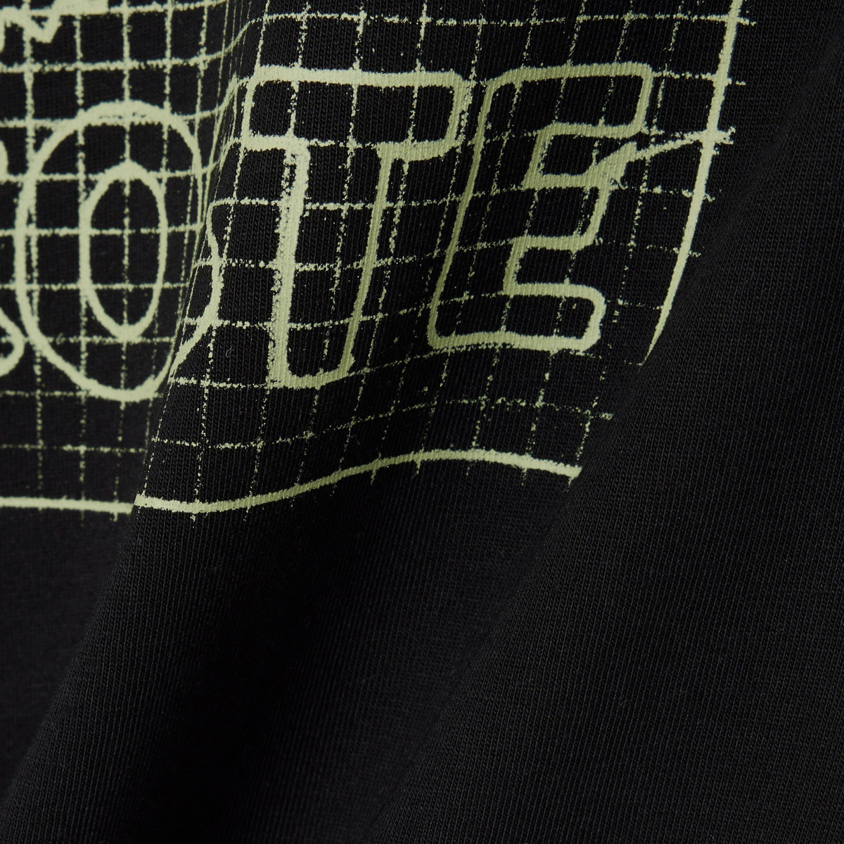 New Arrival LACOSTE PRINTED COTTON CREW NECK T-SHIRT Men -BLACK