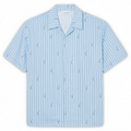 New Arrival LACOSTE - RELAXED FIT PRINT TWILL SHIRTS Men -LIGHT BLUE-4I3