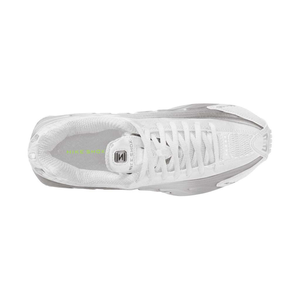 Women's Nike Shox R4 "White Metallic Silver Volt"