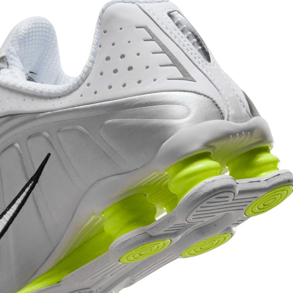 Women's Nike Shox R4 "White Metallic Silver Volt"