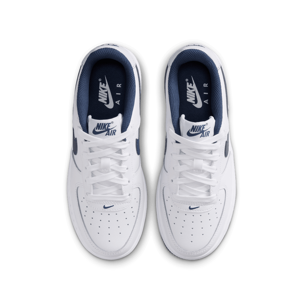 Big Kids' Nike Air Force 1 "White Football Grey Midnight Navy"