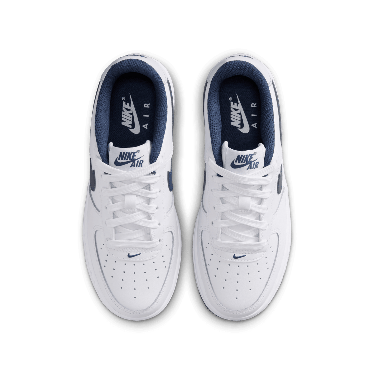 Big Kids' Nike Air Force 1 "White Football Grey Midnight Navy"