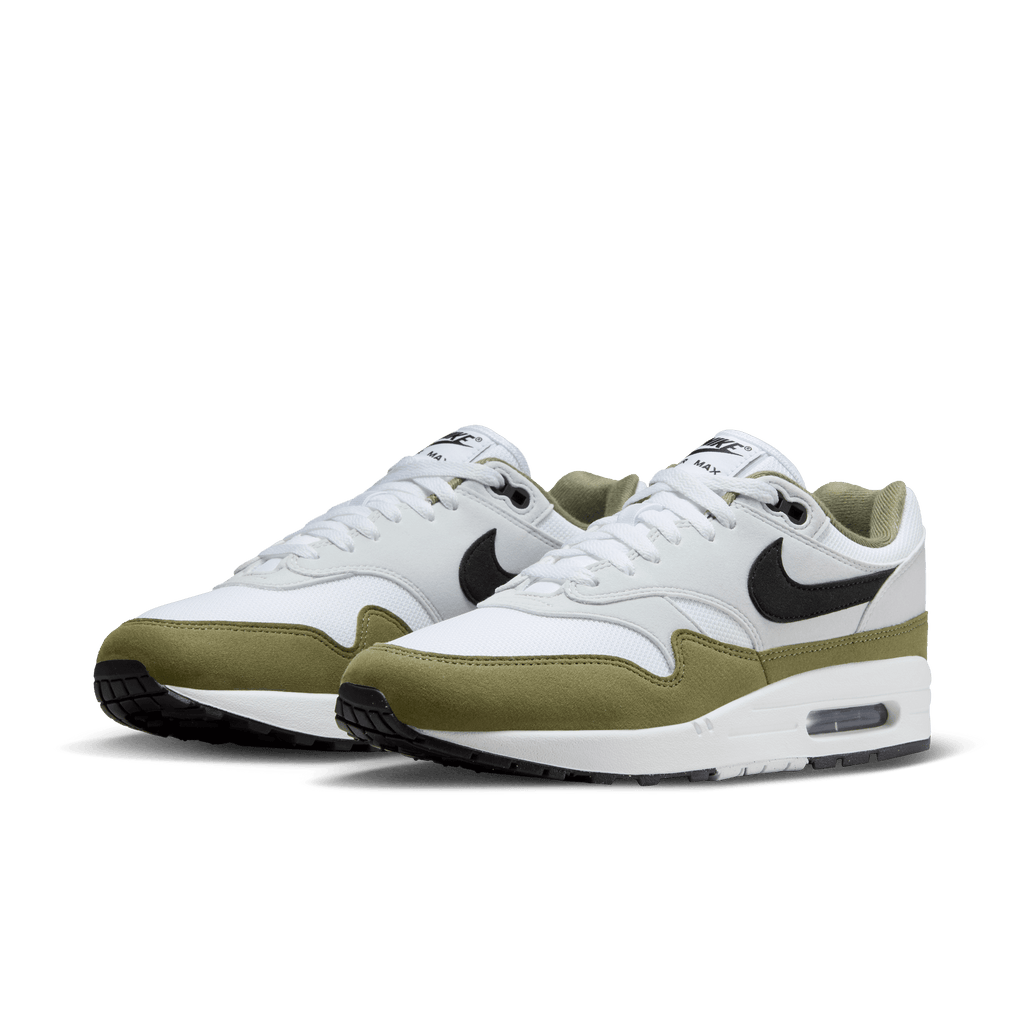 Men's Nike Air Max 1 "White Black Medium Olive"