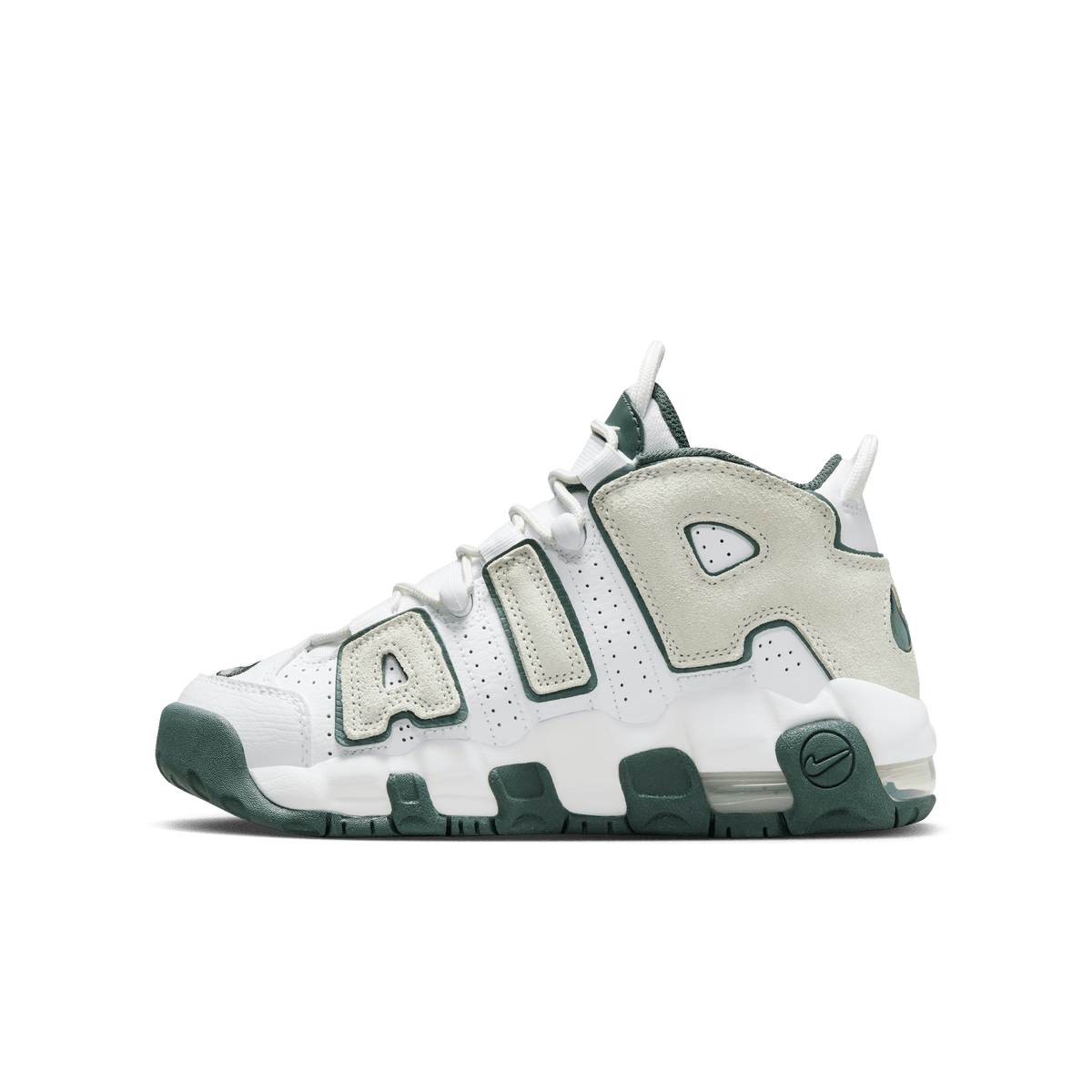 Big Kids' Nike Air More Uptempo "White Vintage Green"