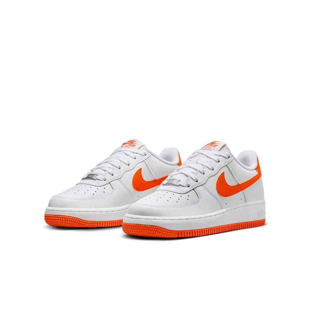 Big Kids' Nike Air Force 1  "White Safety Orange"