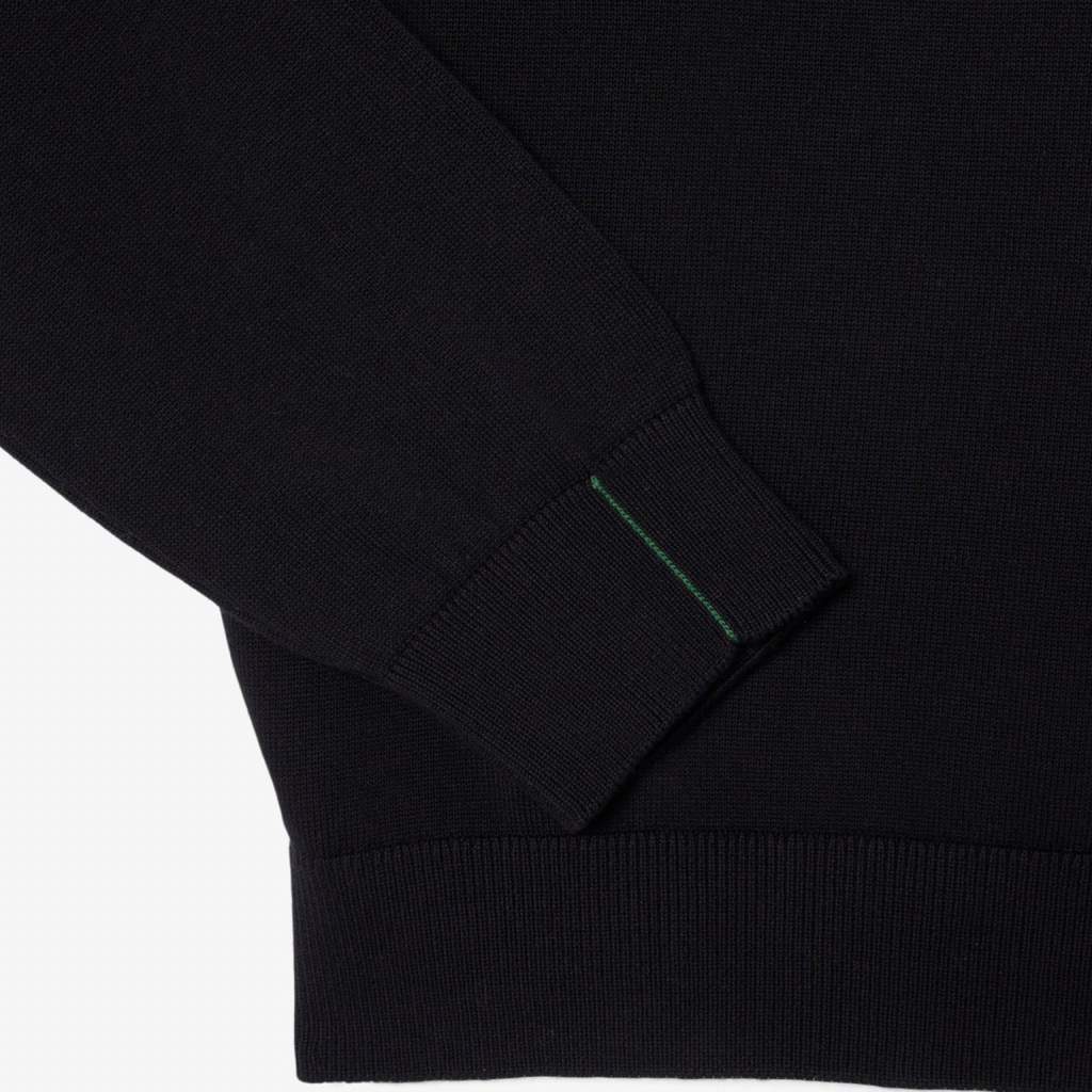 New Arrival LACOSTE CREW NECK COTTON SWEATER - Men /BLACK