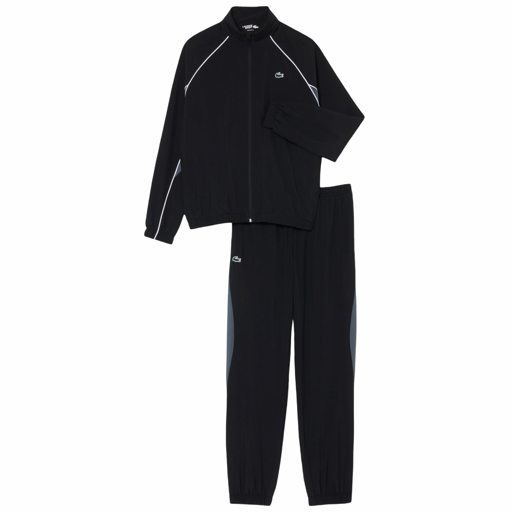 New Arrival LACOSTE TRIM ACCENT TENNIS TRACKSUIT - Men-BLACK/GREY