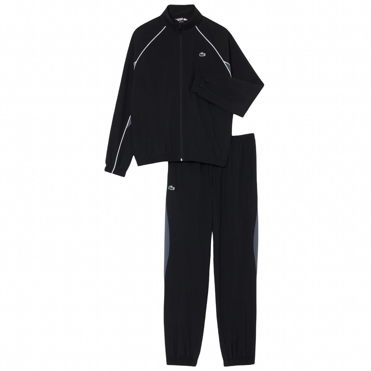 New Arrival LACOSTE TRIM ACCENT TENNIS TRACKSUIT - Men-BLACK/GREY