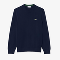 New Arrival LACOSTE CREW NECK COTTON SWEATER - Men /NAVY BLUE