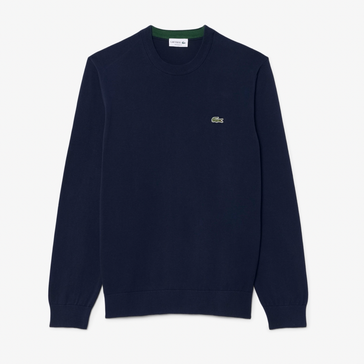 New Arrival LACOSTE CREW NECK COTTON SWEATER - Men /NAVY BLUE
