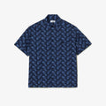 New Arrival LACOSTE - RELAXED FIT SHORT SLEEVE VINTAGE PRINT SHIRTS Men -NAVY BLUE-F65
