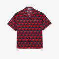 New Arrival LACOSTE - RELAXED FIT SHORT SLEEVE PATTERNED  SHIRTS Men -BLUE-BORDEAUX-IKL