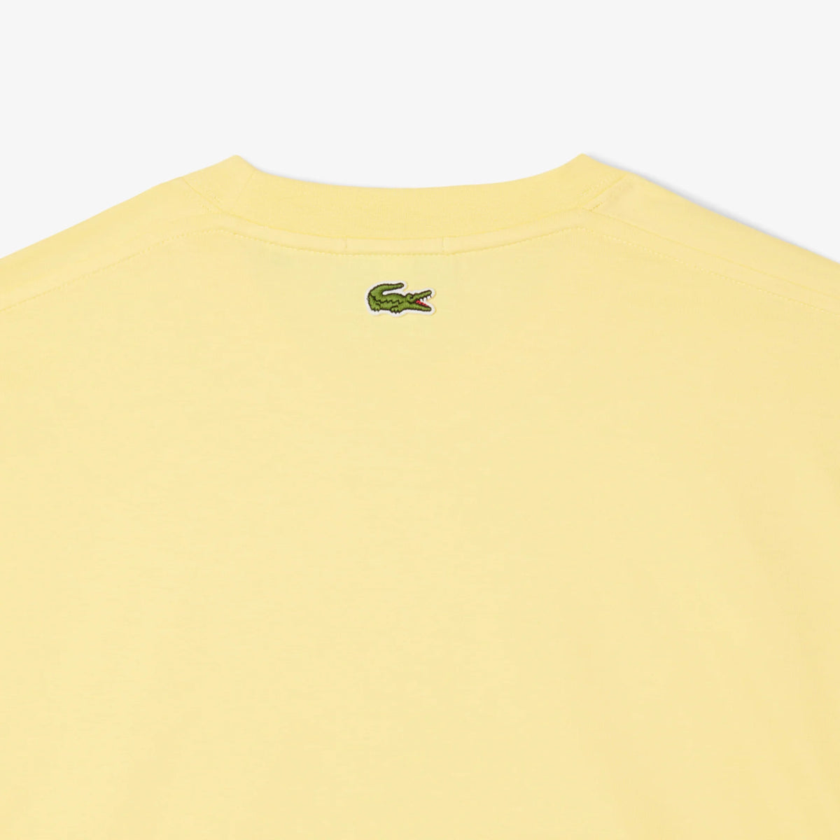 New Arrival LACOSTE SIGNATURE PRINT COTTON T-SHIRT Men -YELLOW-107