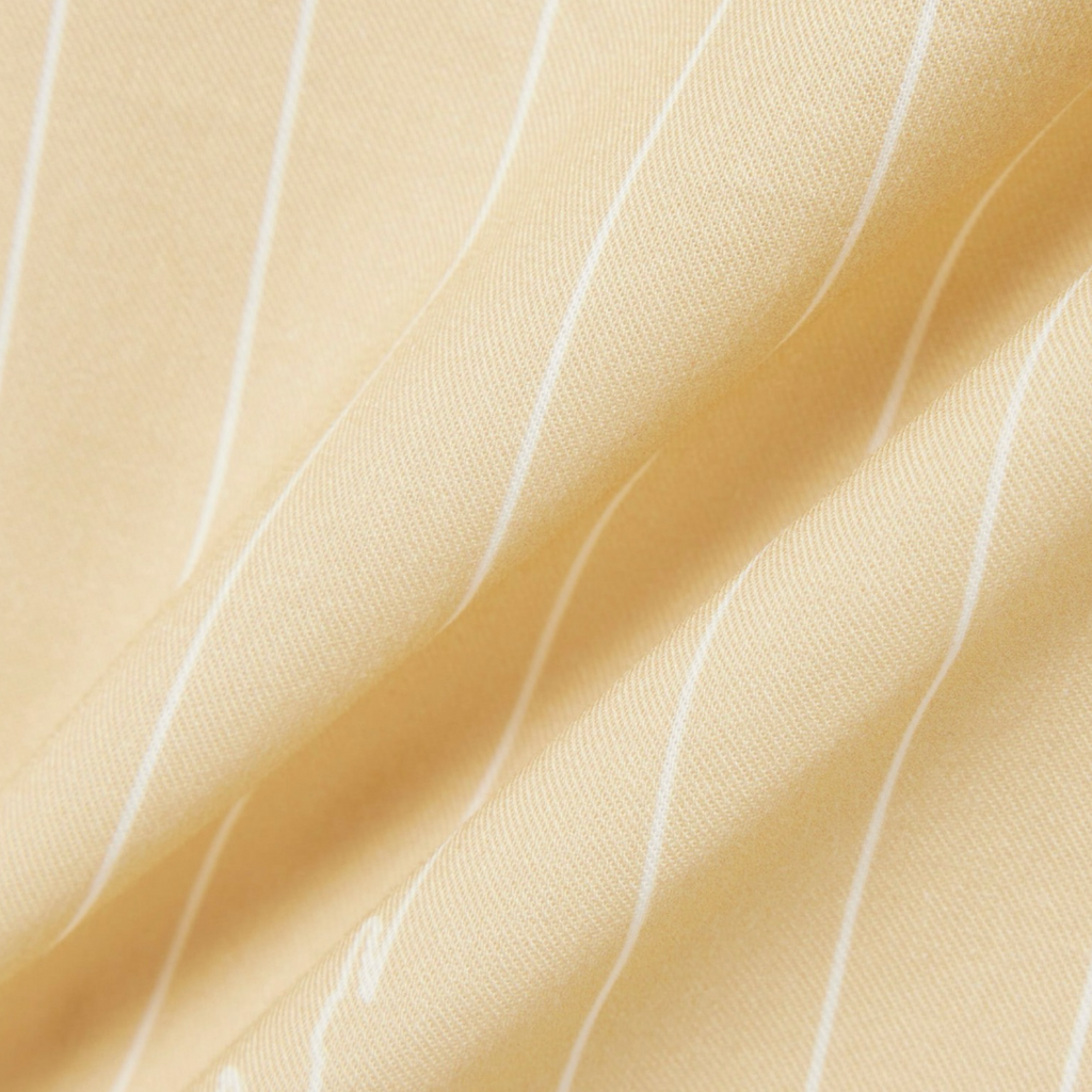 New Arrival LACOSTE  CROCODILE PRINT STRIPE COTTON SHORT Men -BEIGE-WHITE-001