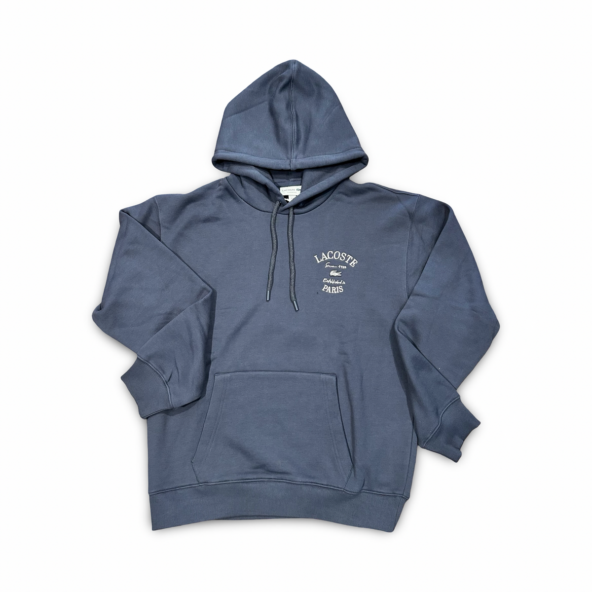 New Arrival LACOSTE CLASSIC  FIT GRAPHITE PARIS HOODIE FLEECE -Men  / DARK GREY