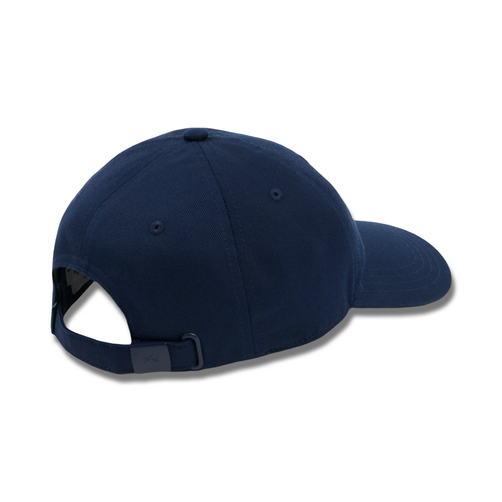 New Arrival LACOSTE CROCODILE BADGE COTTON TWILL CAP-NAVY BLUE -166