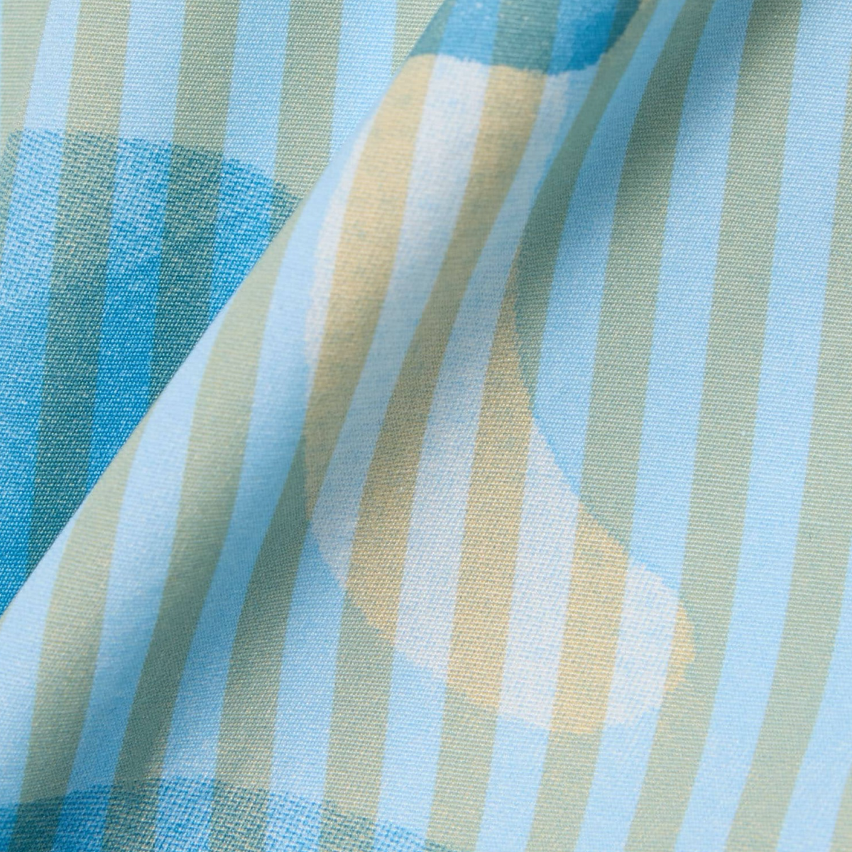 New Arrival LACOSTE - RELAXED FIT STRIPED CROCODILE SHIRTS Men -WHITE /BEIGE /LIGHT BLUE-3IY