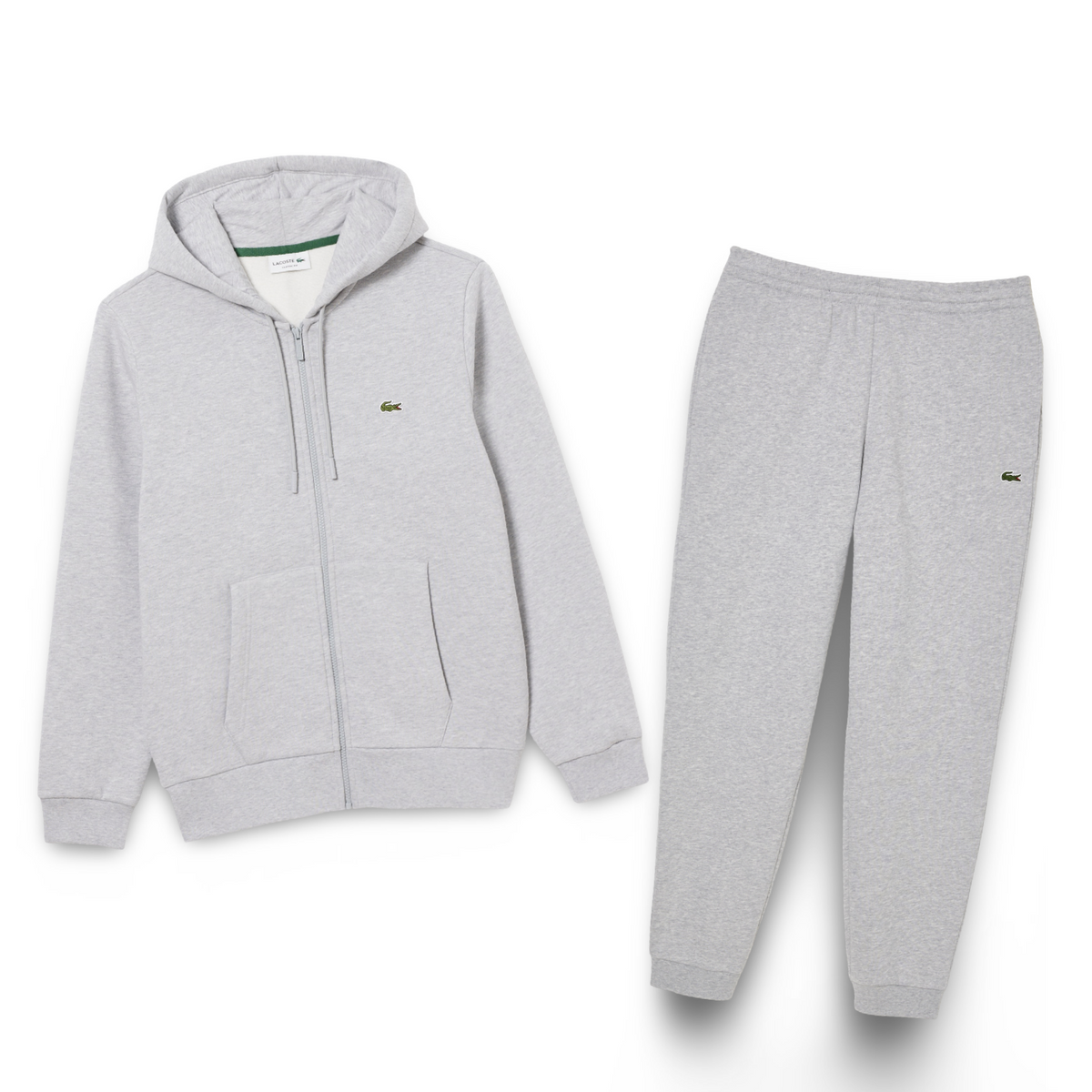 New Arrival LACOSTE FUll ZIP HOODED CLASSIC SWEATSUIT Men - GREY CHINE - CCA