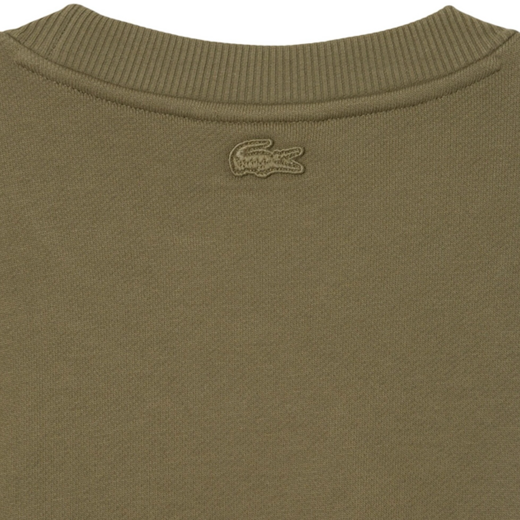 New Arrival LACOSTE LOOSE-FIT OVERSIZED LOGO FLEECE SWEATSHIRT -Men-KHAKI GREEN-E9F