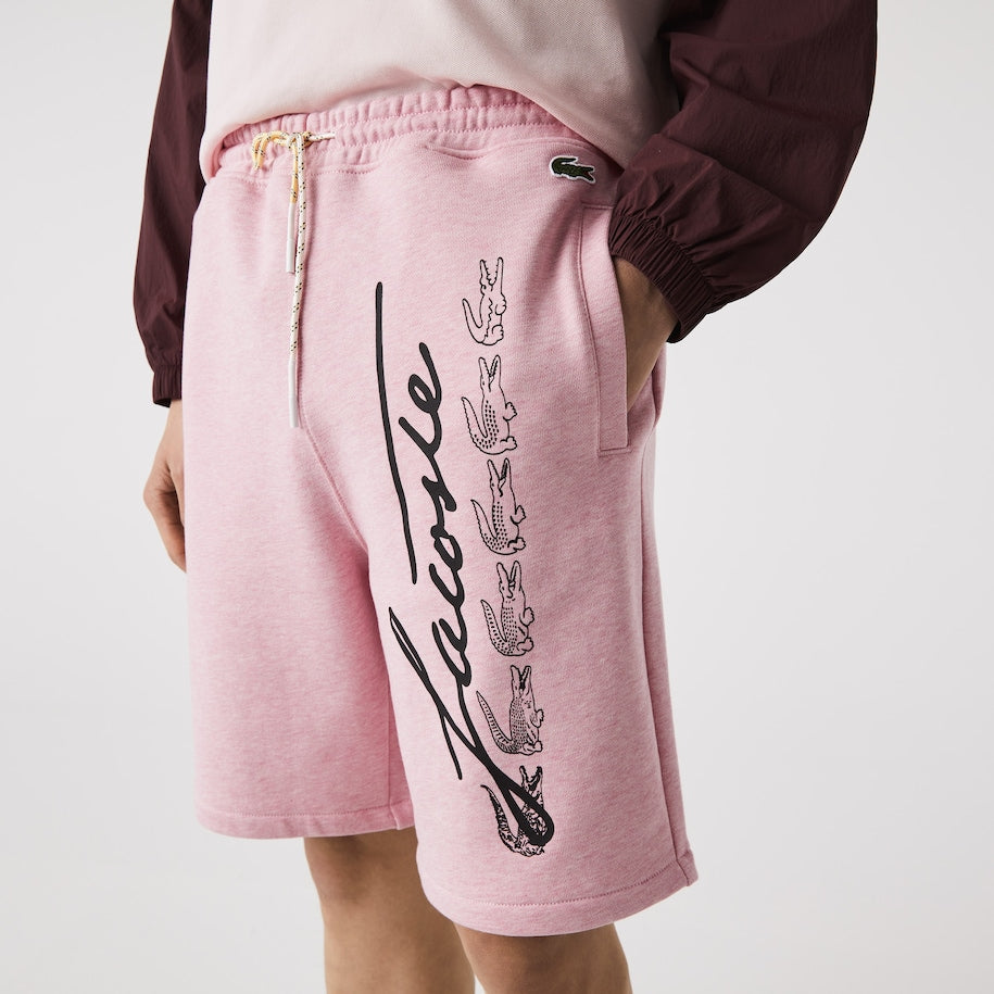 New Arrival Lacoste SIGNATURE PRINT Short Men -PINK-KF9