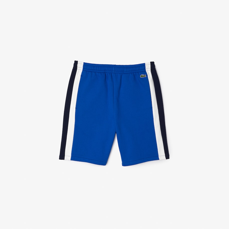 New Arrival Lacoste COLOR BLOCK PLUSH SHORTS Men -ROYAL BLUE/NAVY/WHITE-CJL