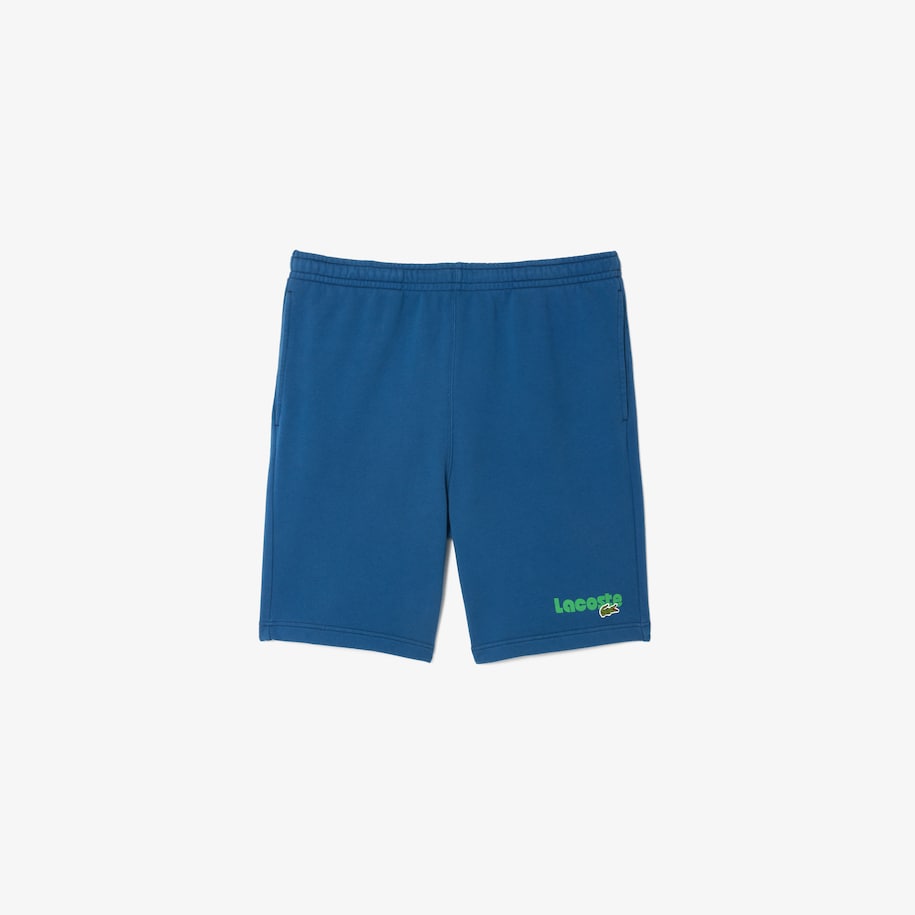 New Arrival Lacoste WASHED EFFECT PRINTED Short Men -BLUE-HBM