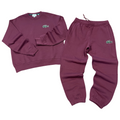 New Arrival LACOSTE LOOSE FIT CROCODILE BADGE CREWNECK SWEATSUIT -Men /BORDEAUX-IXZ