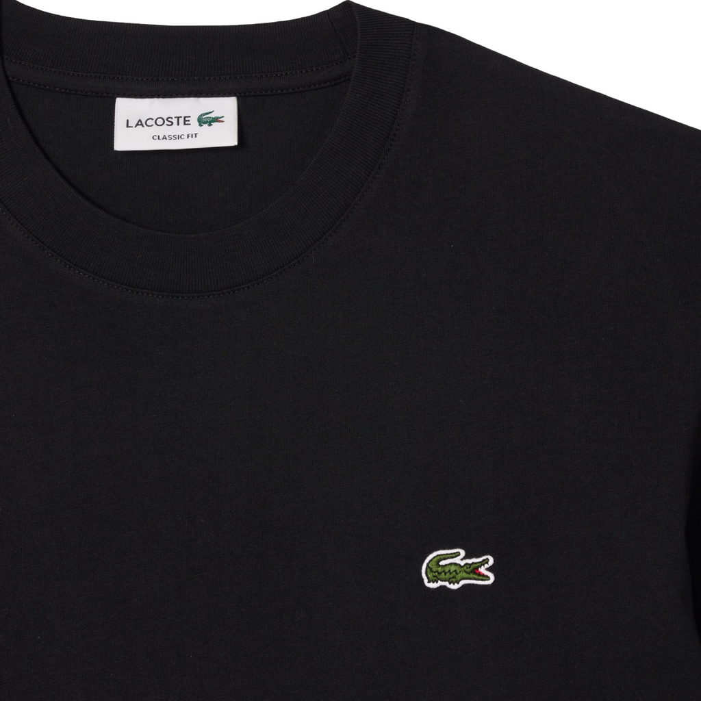 New Arrival LACOSTE CLASSIC FIT CREW NECK T-SHIRT Men /BLACK-031