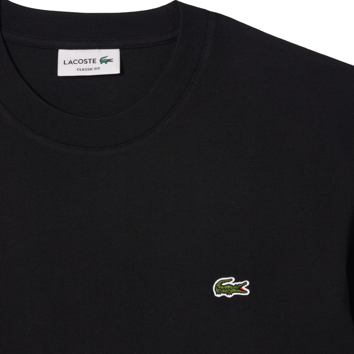 New Arrival LACOSTE CLASSIC FIT CREW NECK T-SHIRT Men /BLACK-031