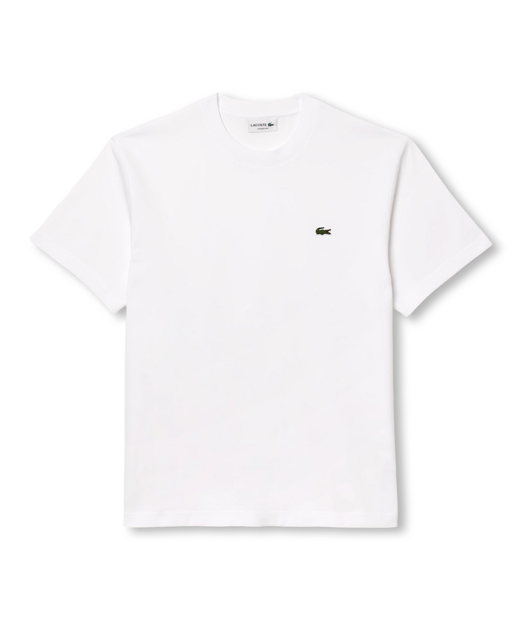 New Arrival LACOSTE CLASSIC FIT  CREW NECK T-SHIRT Men / WHITE-001
