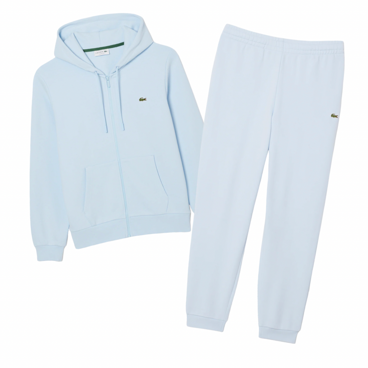 New Arrival LACOSTE FUll ZIP HOODED CLASSIC SWEATSUIT Men -LIGHT BLUE-T01