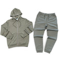 New Arrival LACOSTE FUll ZIP HOODED CLASSIC SWEATSUIT Men -KHAKI GREEN