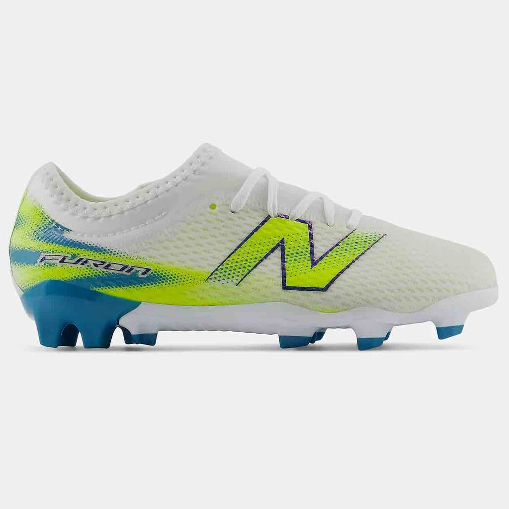 New Arrival New Balance Junior Furon Team V9 Wide Firm Ground Soccer Cleats - Neon Tide Pack (FA26)